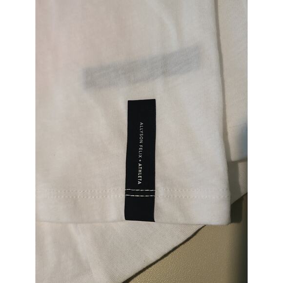NWT Athleta Allyson Felix white legend graphic tee short sleeve - 1X - Picture 2 of 7